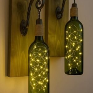 Wine Bottle with Fairy Lights