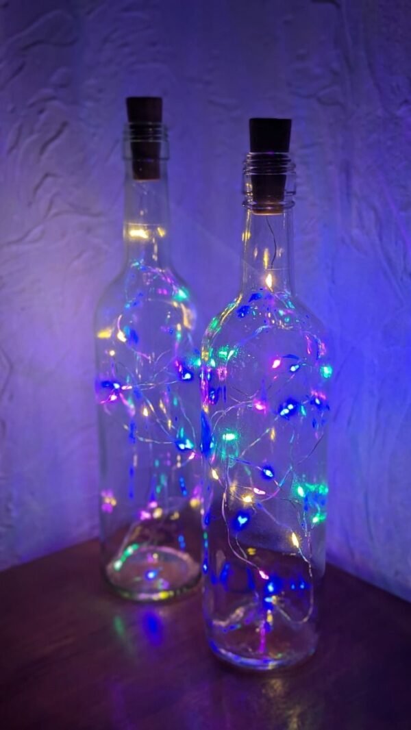 Multicolor LED Light Wine Glass Bottle - Image 3