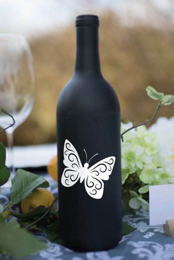Hand-Painted Wine Bottle